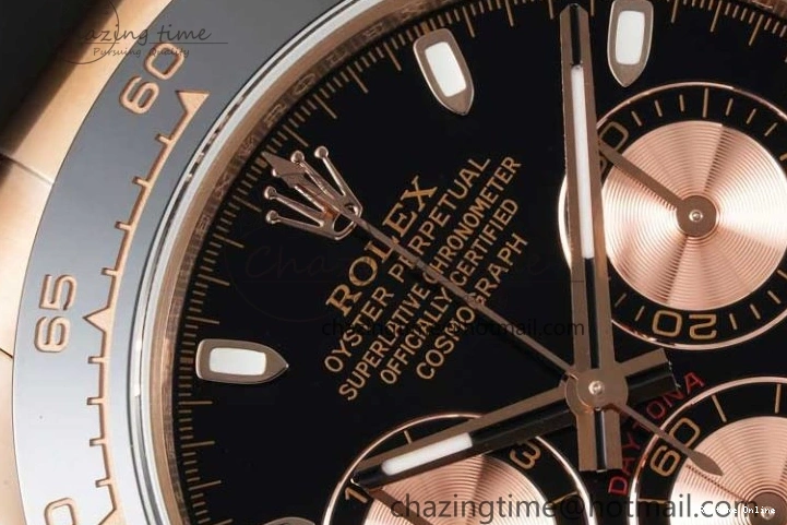 0517 Stretchable Daytona 116515 QF 1:1 Best Edition Black RG Dial on Oysterflex Rubber Strap SA 2273